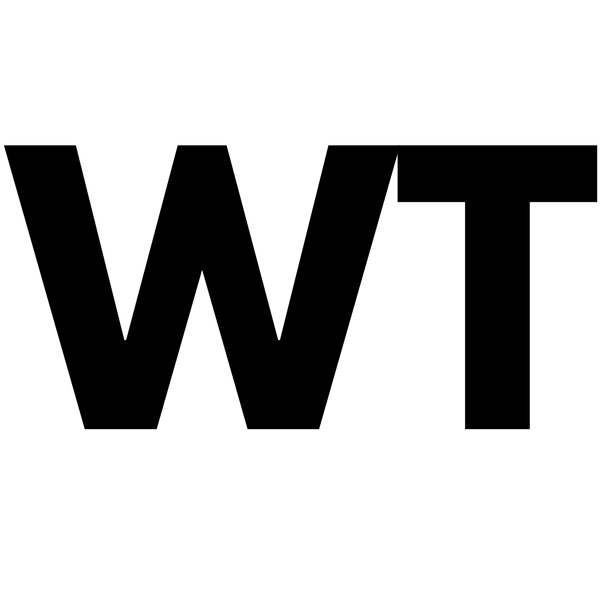 Black 'WT' letters on a white background